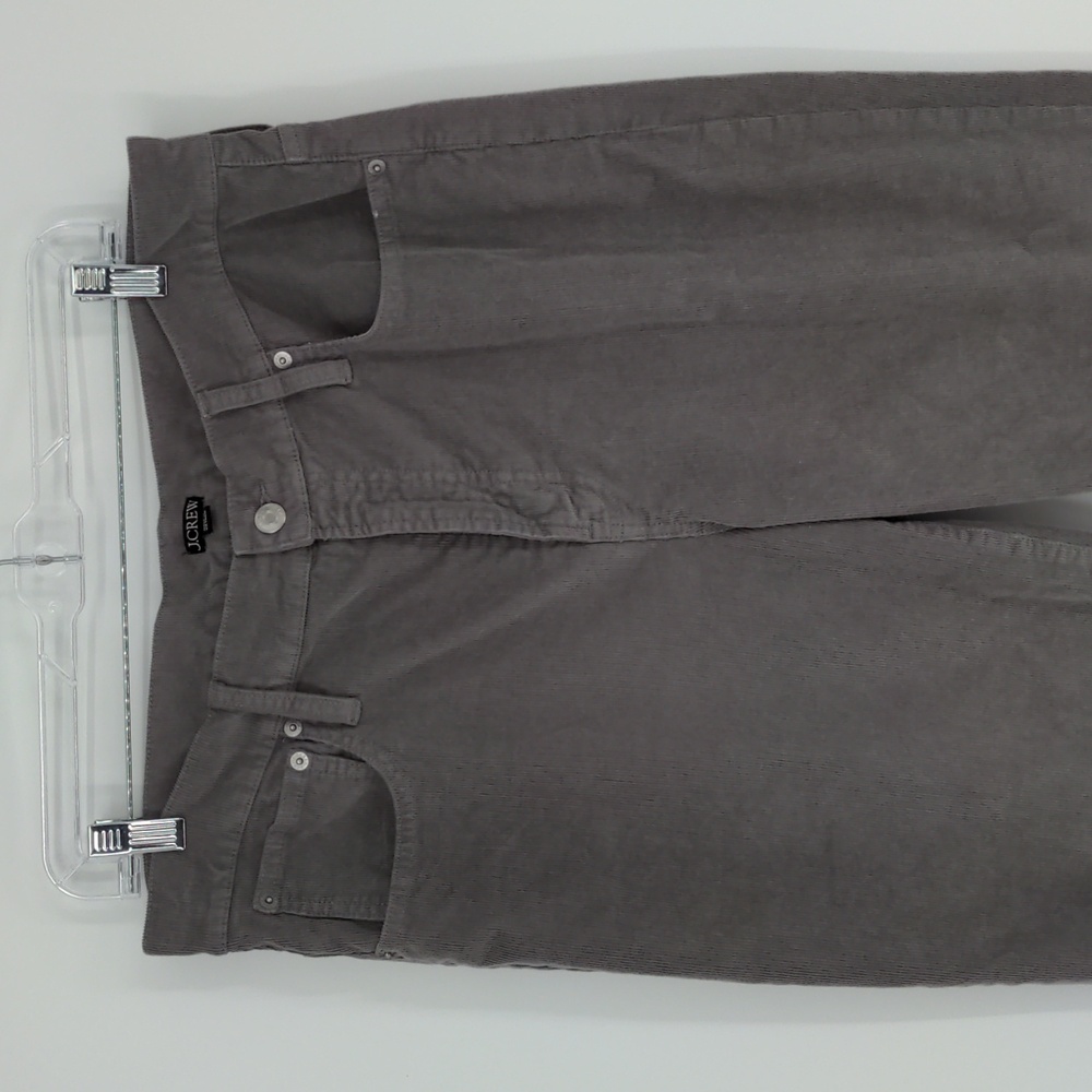 J. Crew Men's Gray Corduroy Slim Straight Pants Size 33 Minimalist Office Casual - Picture 2 of 14